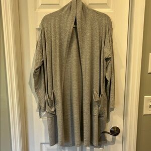 Eileen Fisher Gray Open Front Cardigan